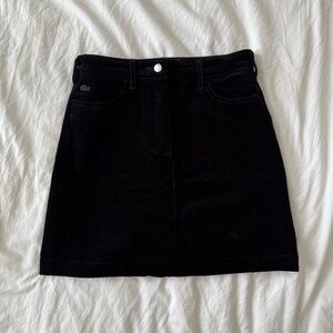 Lacoste Black Corduroy A-Line Mini Skirt